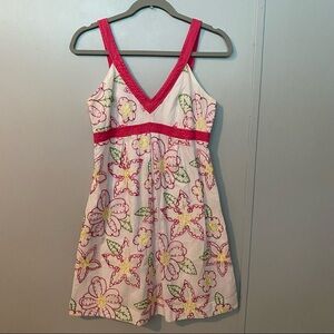 Lilly Pulitzer Embroidered Summer Dress Size 4